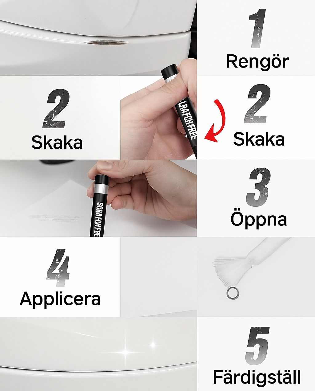 ScratchFix™ | Snabb reparation av alla lackskador